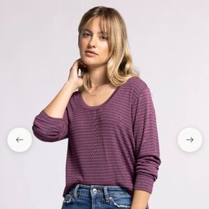 Thread & Supply Womens Lauren Top - Long sleeve size M - Purple